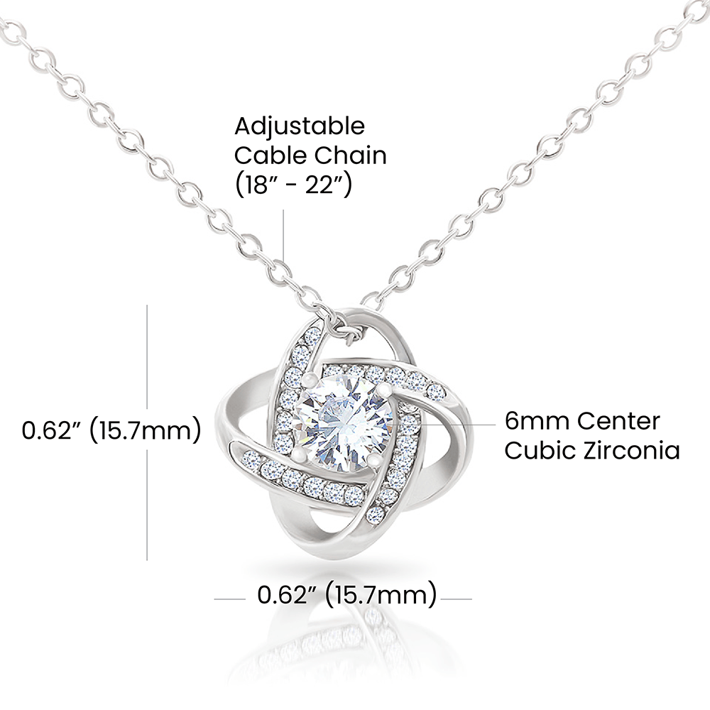 To My Beautiful Wife Love Knot Necklace