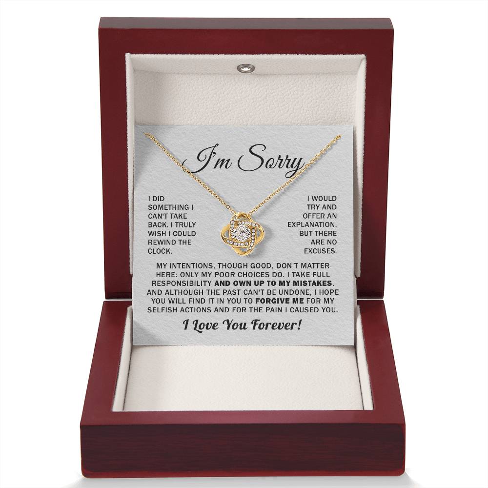 I'm Sorry Love Knot Necklace