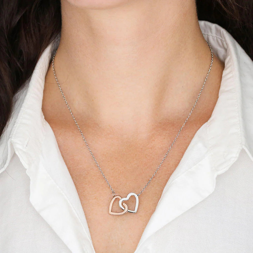 To My Beautiful Daughter-in-law - Intertwined Hearts Keepsake Necklace