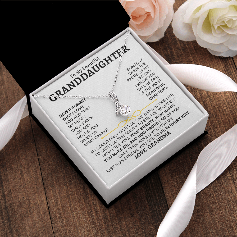To My Beautiful Granddaughter Alluring Beauty Necklace