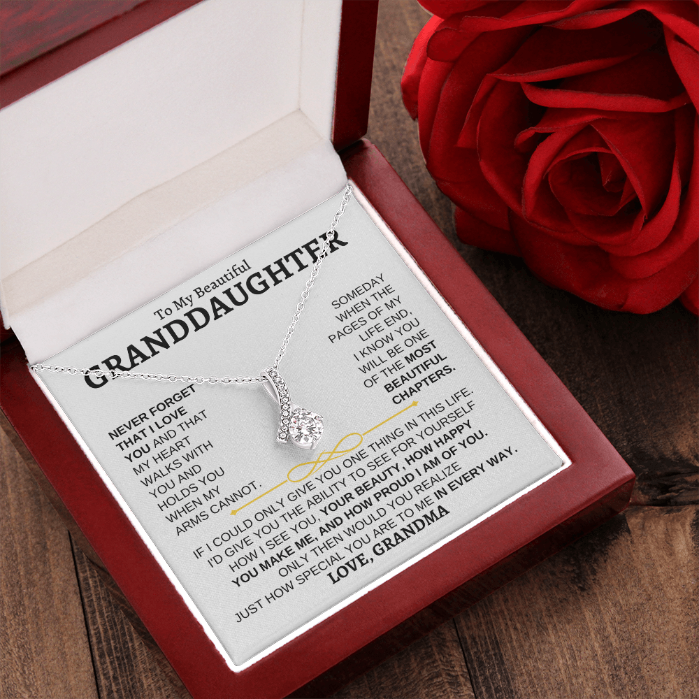 To My Beautiful Granddaughter Alluring Beauty Necklace