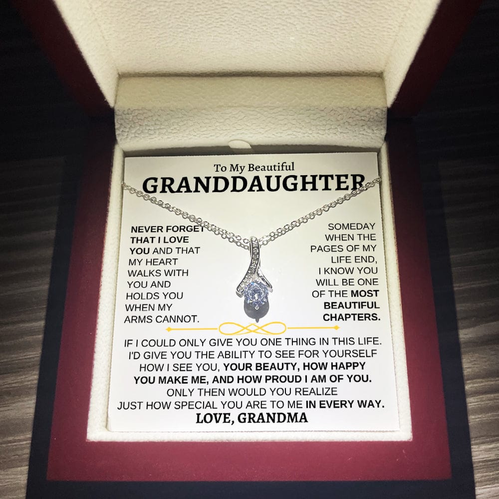 To My Beautiful Granddaughter Alluring Beauty Necklace