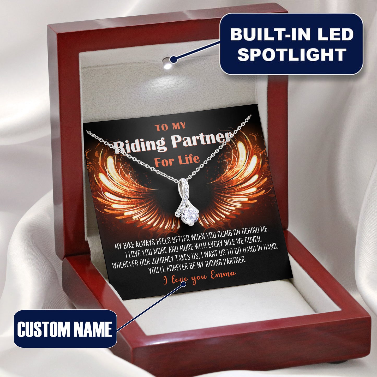 My Riding Partner for Life Alluring Beauty Necklace
