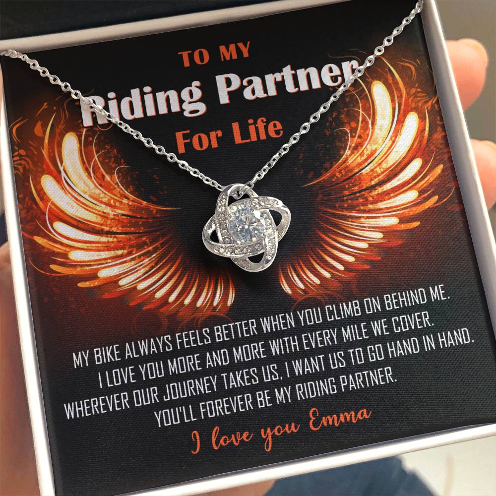 My Riding Partner for Life Love Knot Necklace