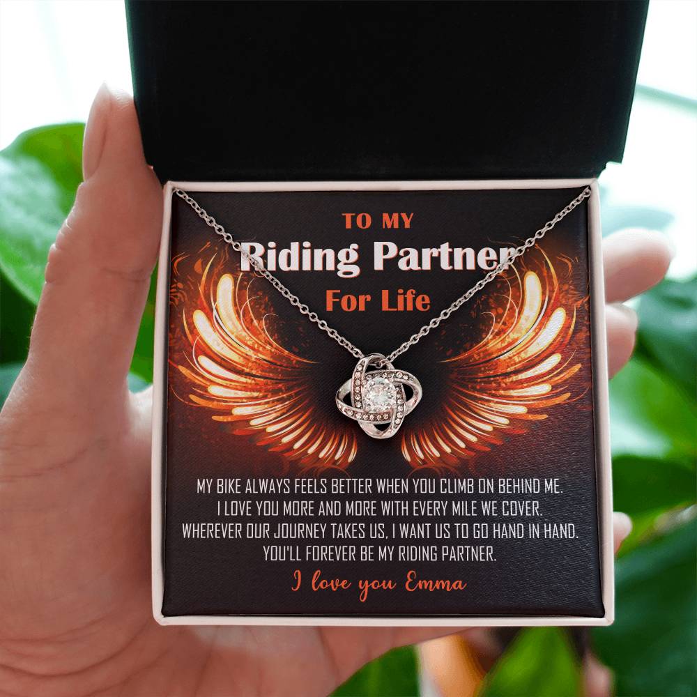 My Riding Partner for Life Love Knot Necklace