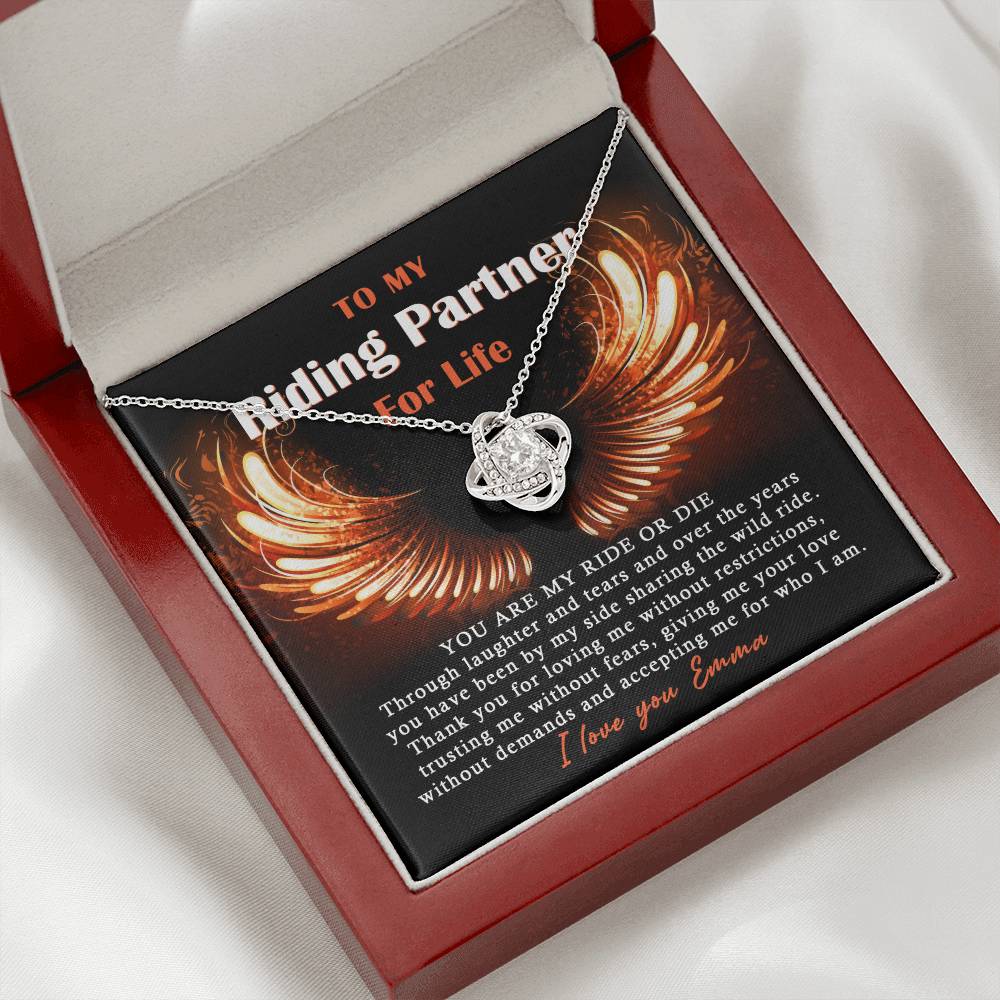 To My Ride Or Die Love Knot Necklace