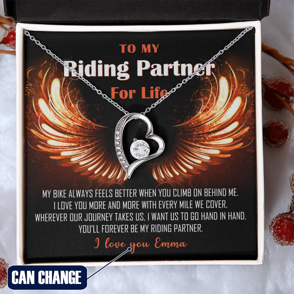 My Riding Partner for Life Forever Love Necklace