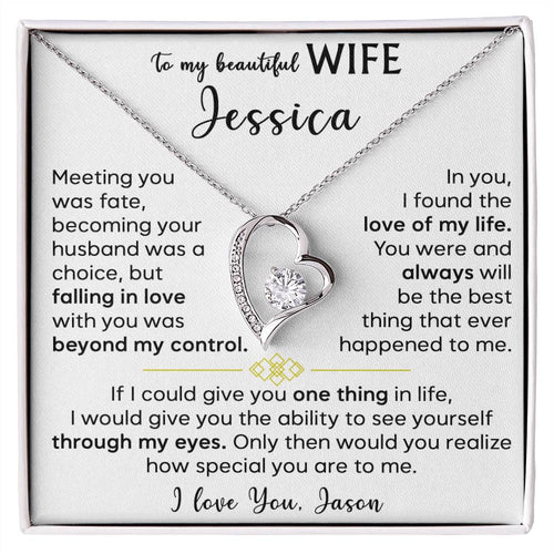 To My Beautiful Wife - Forever Love Necklace 3