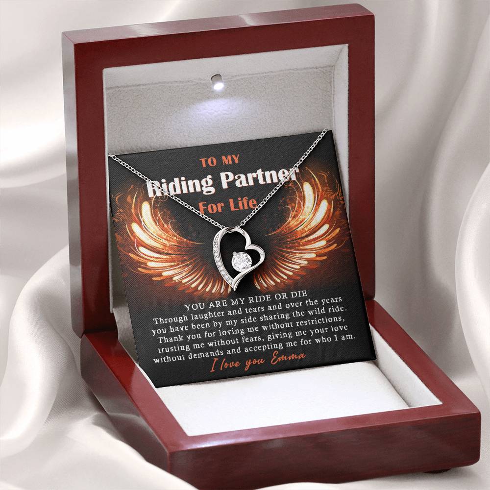 To My Ride Or Die Forever Love Necklace