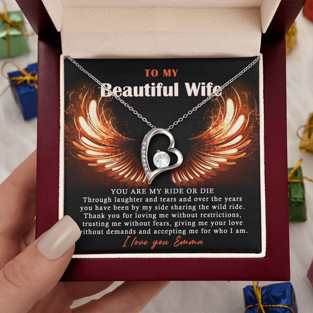 To Beautiful Wife Forever Love Necklace