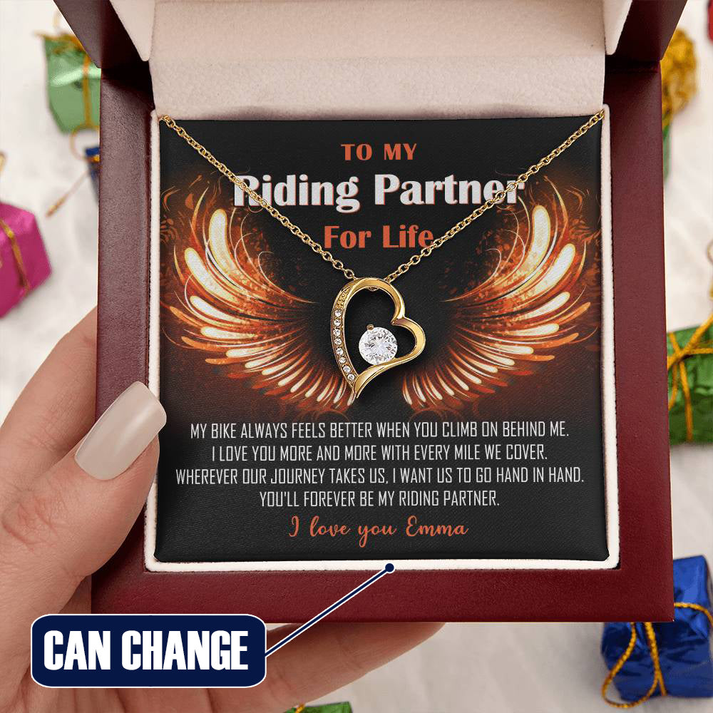 My Riding Partner for Life Forever Love Necklace