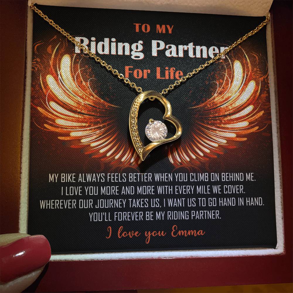 My Riding Partner for Life Forever Love Necklace