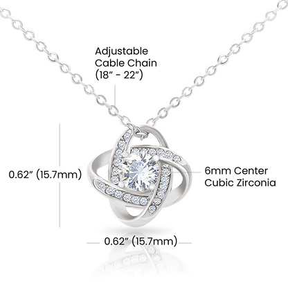 To My Beautiful Wife Love Knot Necklace