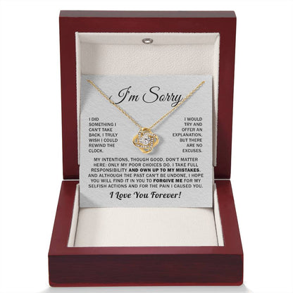 I'm Sorry Love Knot Necklace