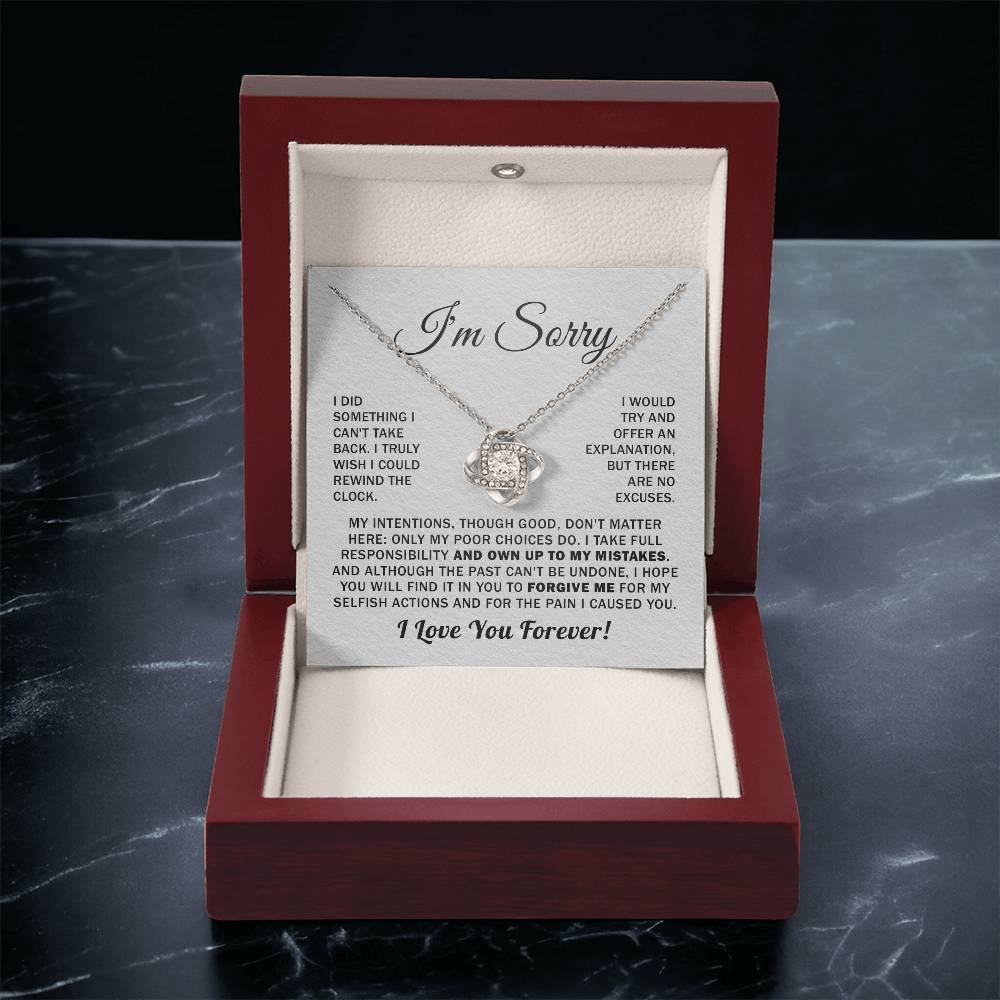 I'm Sorry Love Knot Necklace