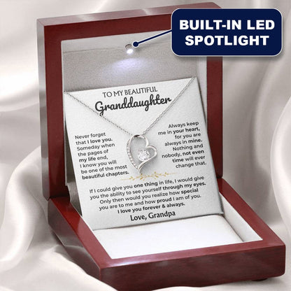To My Beautiful Granddaughter Forever Love Necklace