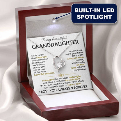 To My Beautiful Granddaughter Forever Love Necklace 2