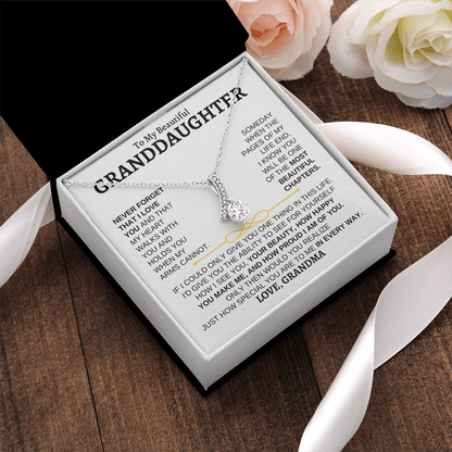 To My Beautiful Granddaughter Alluring Beauty Necklace
