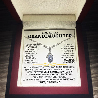 To My Beautiful Granddaughter Alluring Beauty Necklace