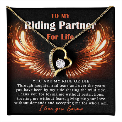 To My Ride Or Die Forever Love Necklace