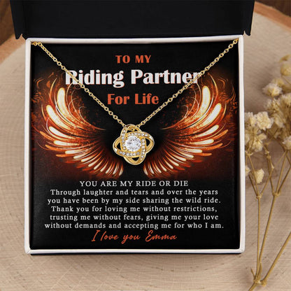 To My Ride Or Die Love Knot Necklace