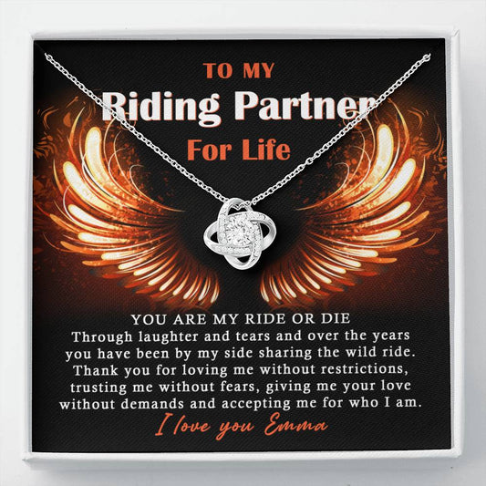 To My Ride Or Die Love Knot Necklace