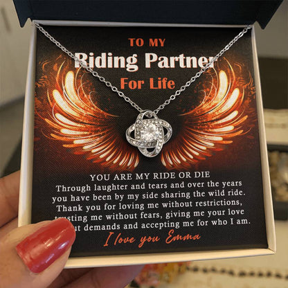To My Ride Or Die Love Knot Necklace