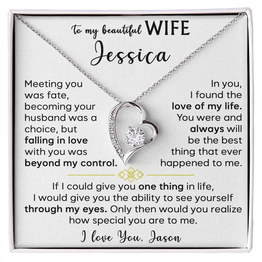 To My Beautiful Wife - Forever Love Necklace 3