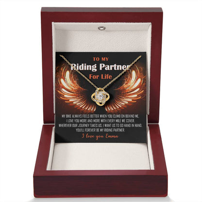 My Riding Partner for Life Love Knot Necklace
