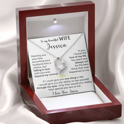 To My Beautiful Wife - Forever Love Necklace 3