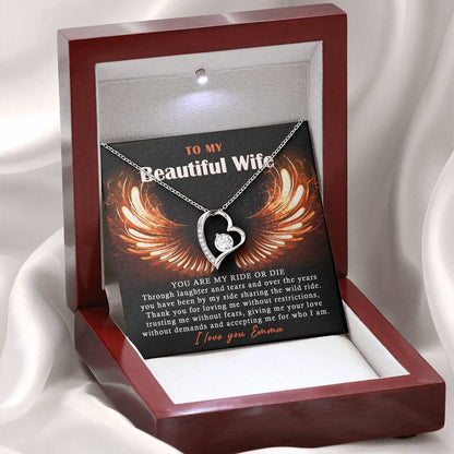 To Beautiful Wife Forever Love Necklace