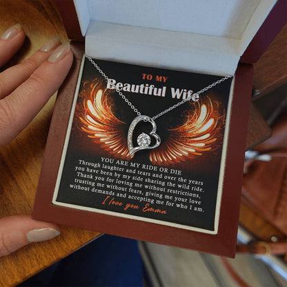 To Beautiful Wife Forever Love Necklace