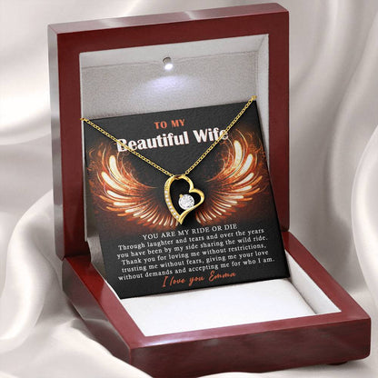 To Beautiful Wife Forever Love Necklace