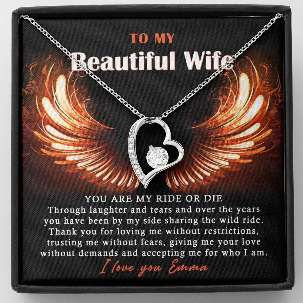 To Beautiful Wife Forever Love Necklace