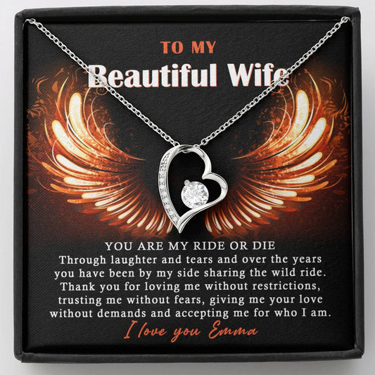 To Beautiful Wife Forever Love Necklace