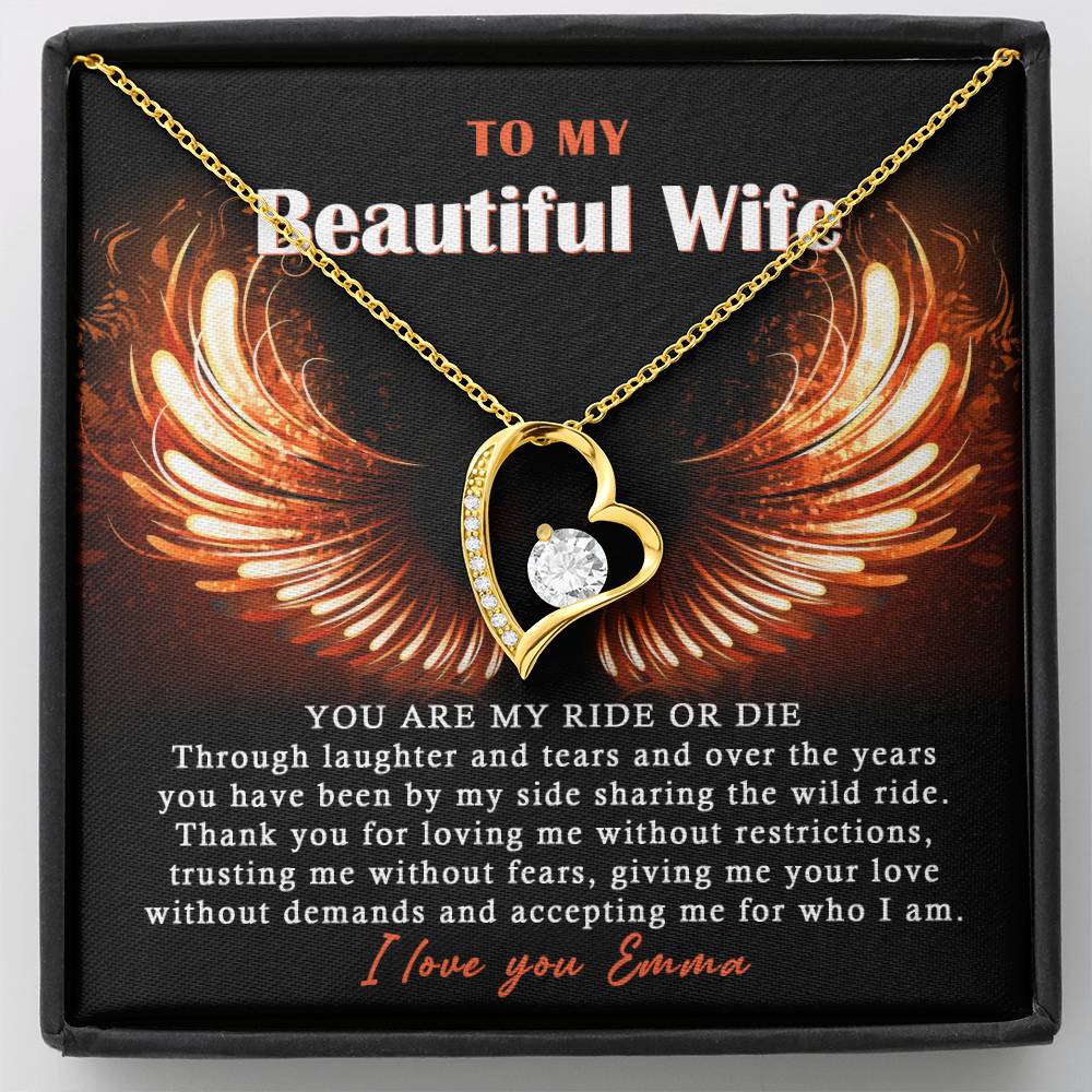 To Beautiful Wife Forever Love Necklace