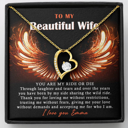 To Beautiful Wife Forever Love Necklace